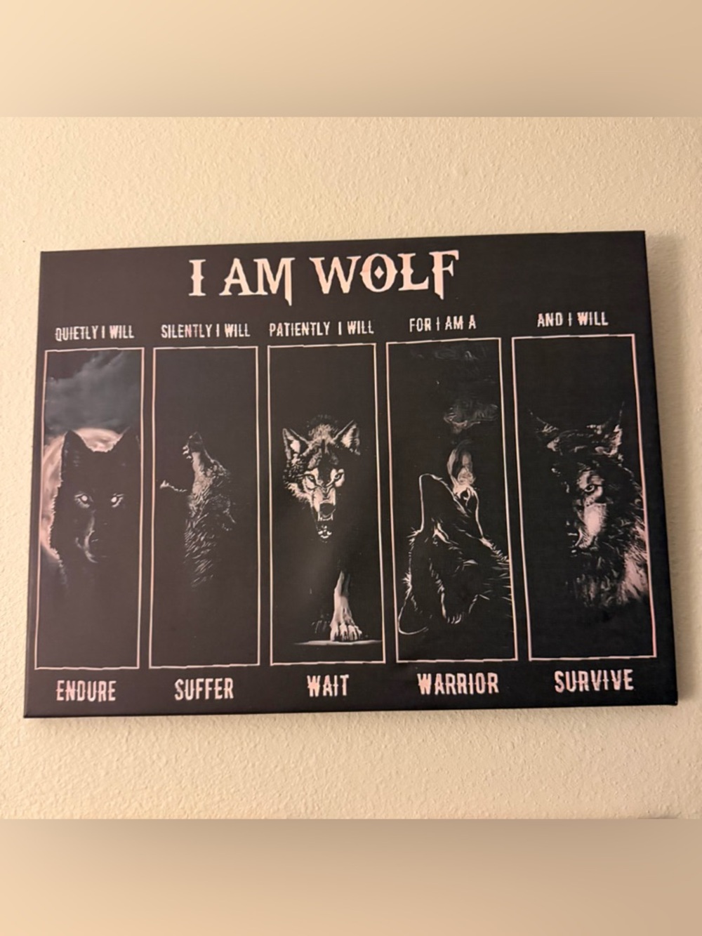 I AM WOLF Canvas Wall Art